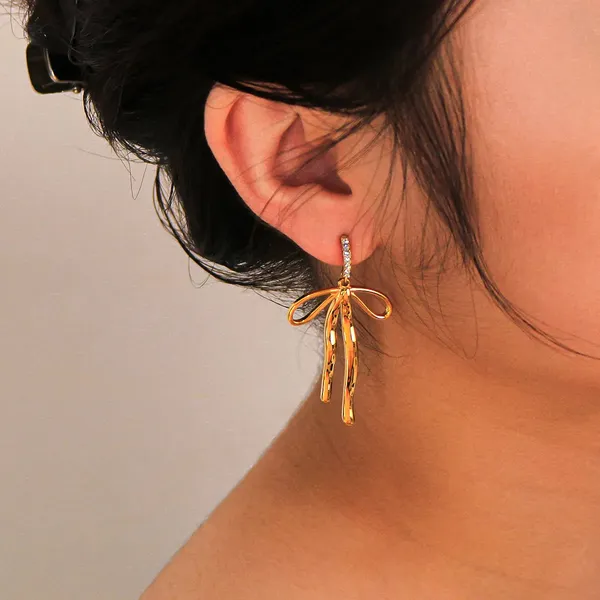 Gold_Bow_Earrings_For_Women